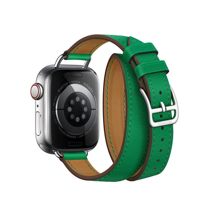 Apple Watch Hermès - 41mm Bambou Swift Leather Attelage Double Tour