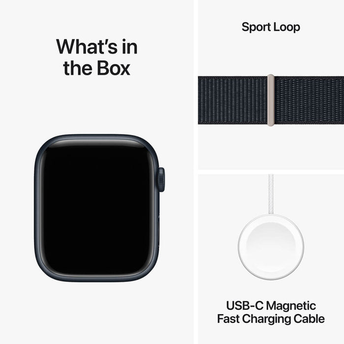 Apple Watch S9 41mm Midnight Aluminium Case with Midnight Sport Loop