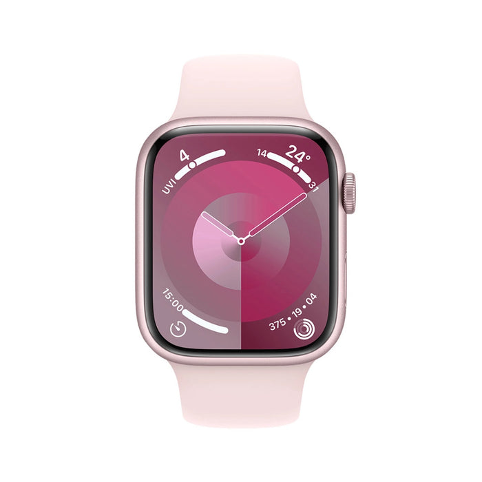 Apple Watch S9 41mm Pink Aluminium Case with Light Pink Sport Band - S/M