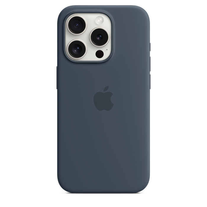 Get Apple Apple iPhone 15 Pro Silicone Case with MagSafe - Storm Blue in Qatar from TaMiMi Projects