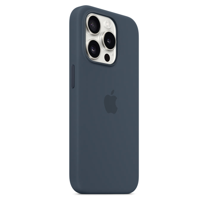 Get Apple Apple iPhone 15 Pro Silicone Case with MagSafe - Storm Blue in Qatar from TaMiMi Projects