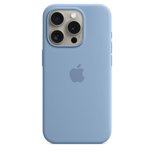 Get Apple Apple iPhone 15 Pro Silicone Case with MagSafe - Winter Blue in Qatar from TaMiMi Projects