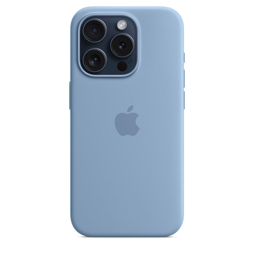 Get Apple Apple iPhone 15 Pro Silicone Case with MagSafe - Winter Blue in Qatar from TaMiMi Projects