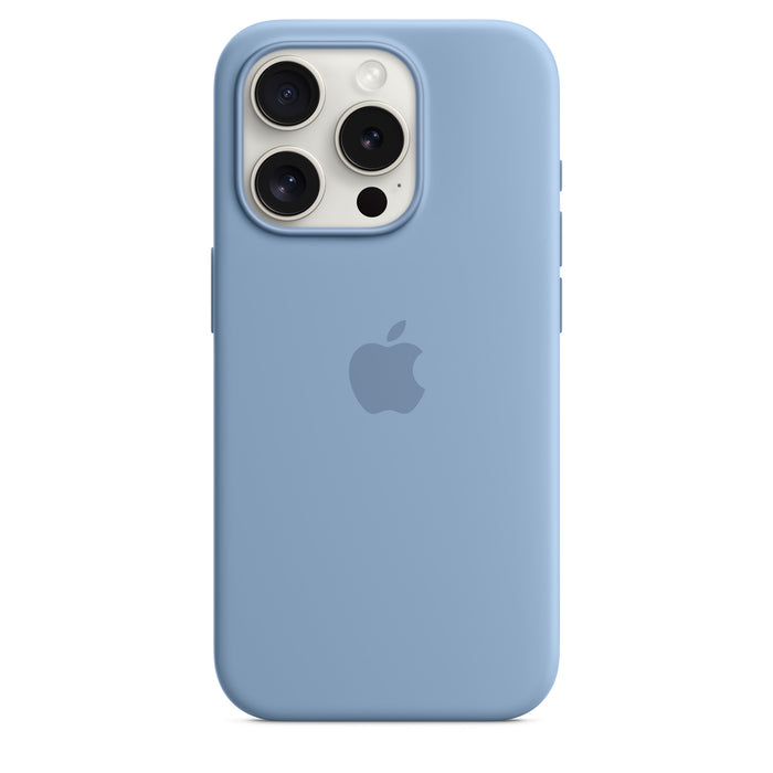 Get Apple Apple iPhone 15 Pro Silicone Case with MagSafe - Winter Blue in Qatar from TaMiMi Projects