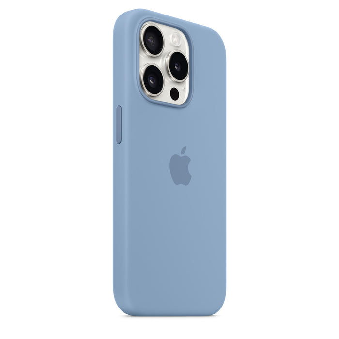 Get Apple Apple iPhone 15 Pro Silicone Case with MagSafe - Winter Blue in Qatar from TaMiMi Projects