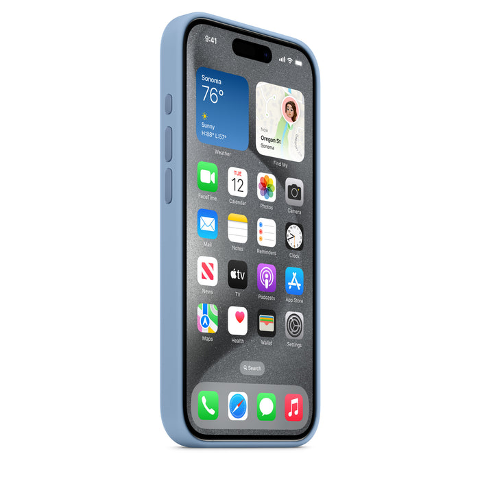 Apple iPhone 15 Pro Silicone Case with MagSafe - Winter Blue
