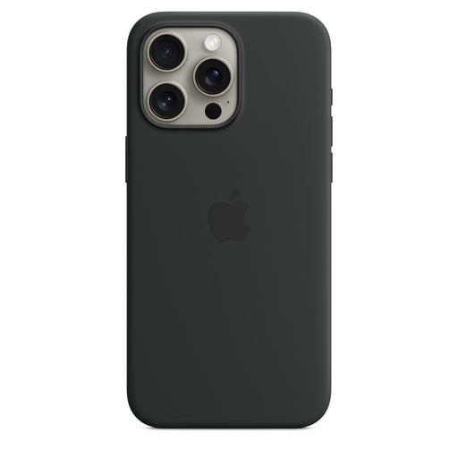 Get Apple Apple iPhone 15 Pro Max Silicone Case with MagSafe - Black in Qatar from TaMiMi Projects