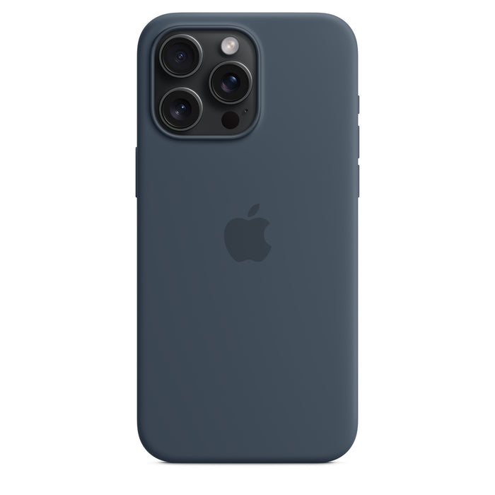 Get Apple Apple iPhone 15 Pro Max Silicone Case with MagSafe - Storm Blue in Qatar from TaMiMi Projects