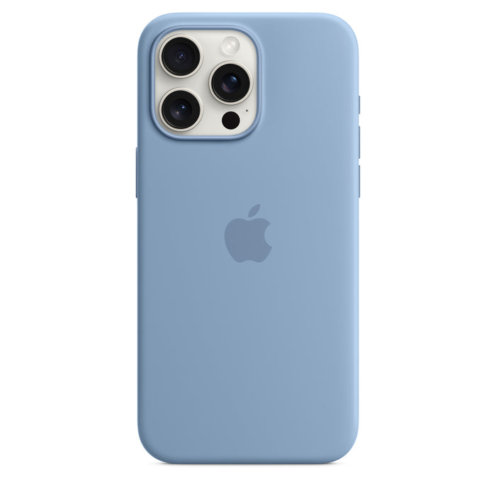 Get Apple Apple iPhone 15 Pro Max Silicone Case with MagSafe - Winter Blue in Qatar from TaMiMi Projects