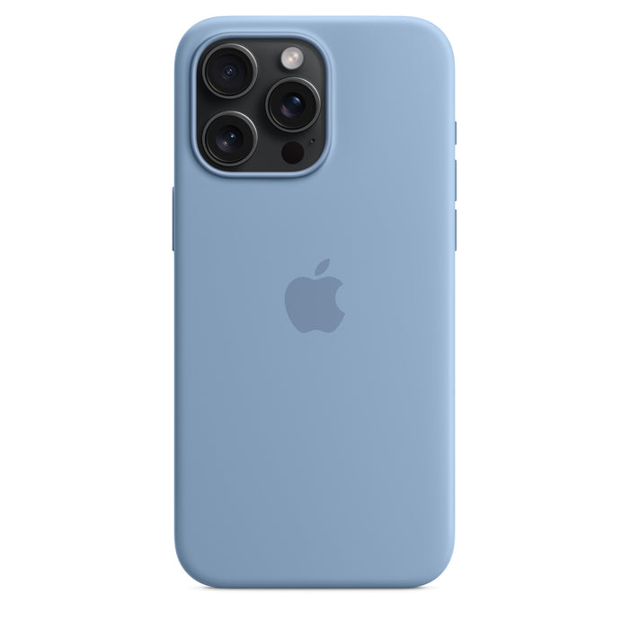 Get Apple Apple iPhone 15 Pro Max Silicone Case with MagSafe - Winter Blue in Qatar from TaMiMi Projects