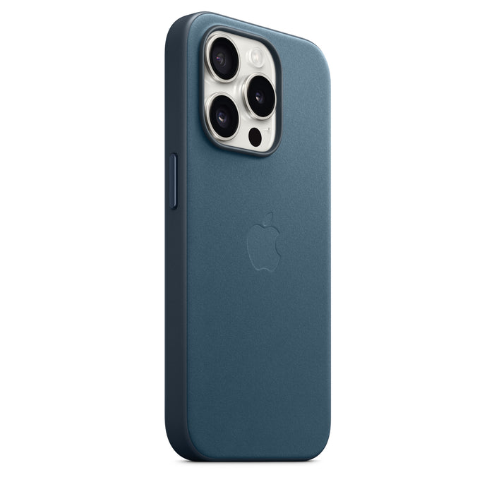 Get Apple Apple iPhone 15 Pro FineWoven Case with MagSafe - Pacific Blue in Qatar from TaMiMi Projects
