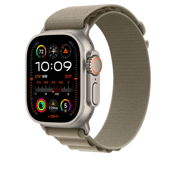 Apple Watch Band - Alpine Loop - 49mm - Olive - Large