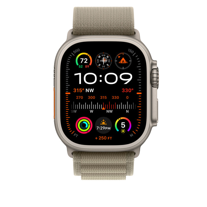 Apple Watch Band - Alpine Loop - 49mm - Olive - Large