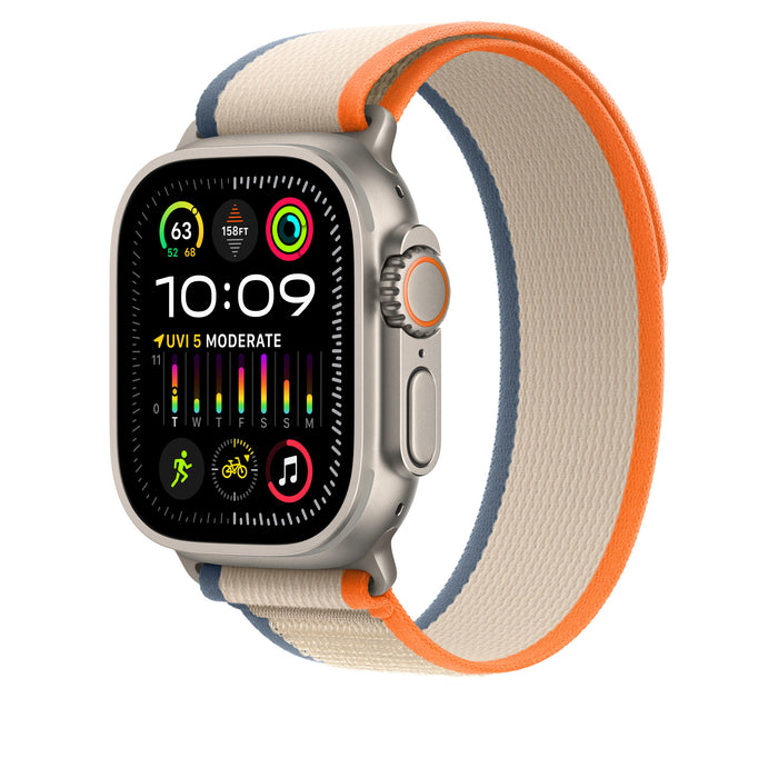 Apple Watch Band - Trail Loop - 49mm - Orange/Beige - M/L