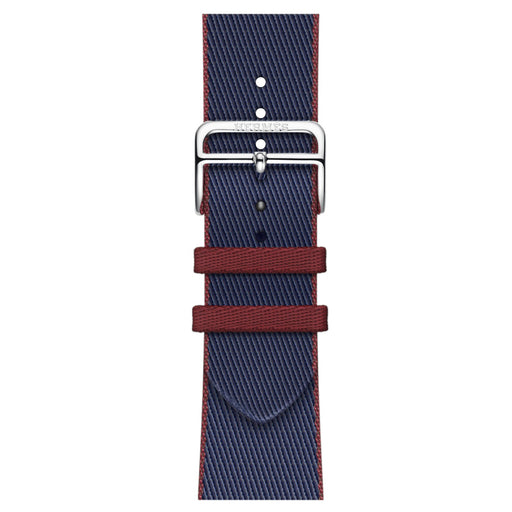 Get Hermès Hermès Apple Watch Band 45mm - Navy/Rouge H Twill Jump in Qatar from TaMiMi Projects