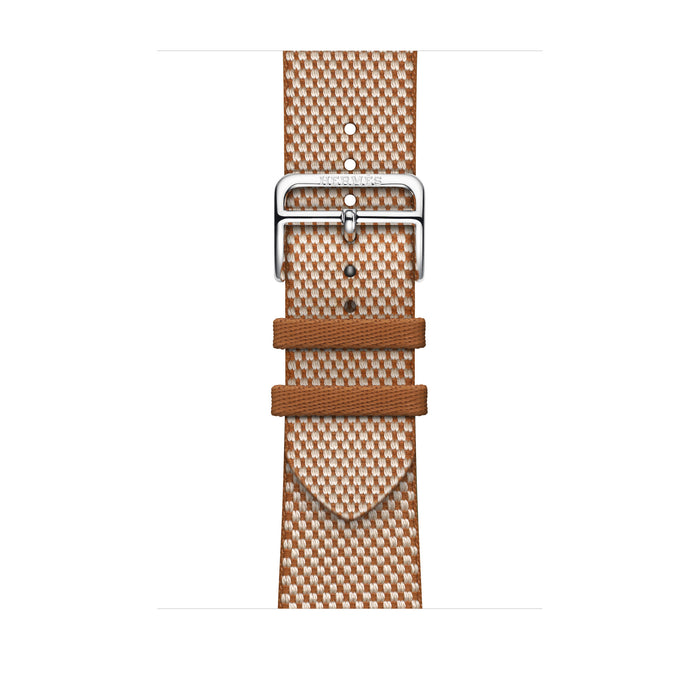 Get Apple Apple Watch Hermès S9 Silver Stainless Steel Case with Single Tour - Ecru/Gold - 45mm in Qatar from TaMiMi Projects