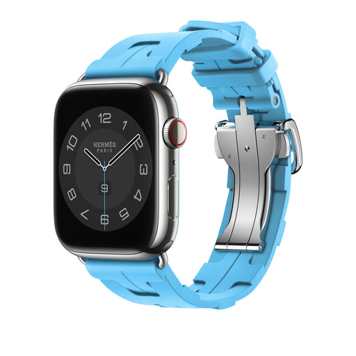 Buy Hermès Apple Watch Band 45mm - Bleu Céleste Kilim | TaMiMi Projects | Qatar