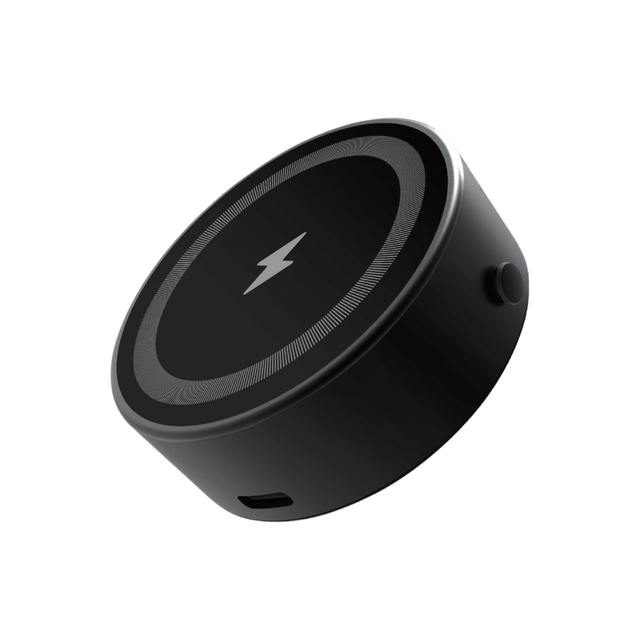 Hybrid car mount with 15W wireless charging and magnetic suction, 360° rotation for smartphones. Available at TaMiMi Projects Qatar.
