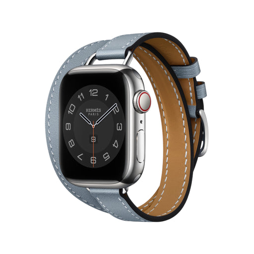 Get Hermès Hermès Apple Watch Band 41mm - Bleu Lin Attelage Double Tour in Qatar from TaMiMi Projects