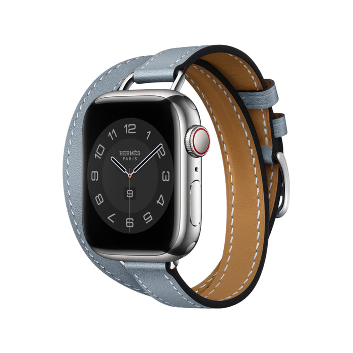 Get Hermès Hermès Apple Watch Band 41mm - Bleu Lin Attelage Double Tour in Qatar from TaMiMi Projects
