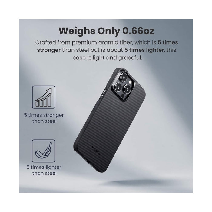 Pitaka Case for iPhone 15 Pro, lightweight and durable with a sleek design for premium protection, available at TaMiMi Projects in Qatar.