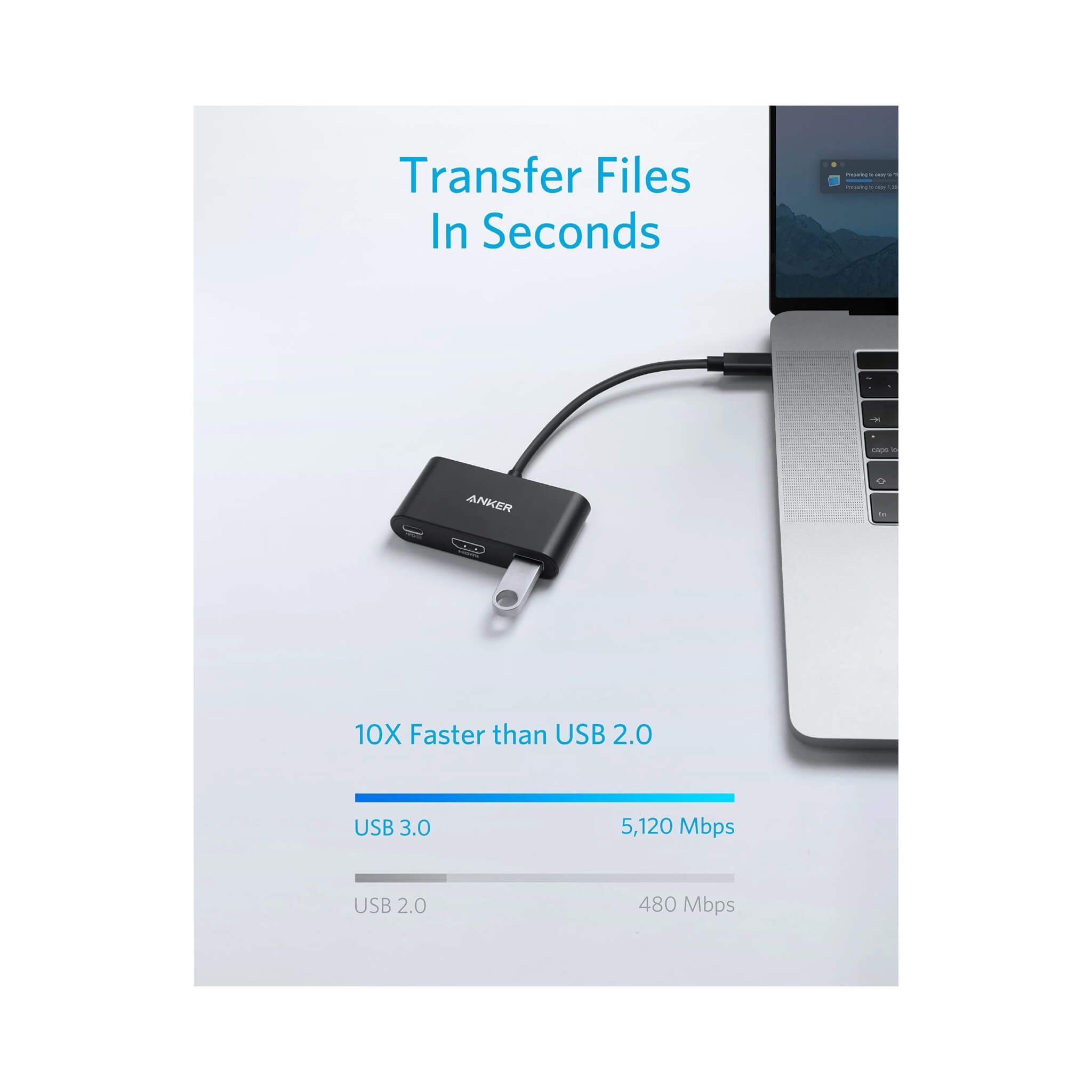 وصلة انكر USB-C - ٣ منافذ - ١٠٠ واط وصلة انكر USB-C - ٣ منافذ - ١٠٠ واط