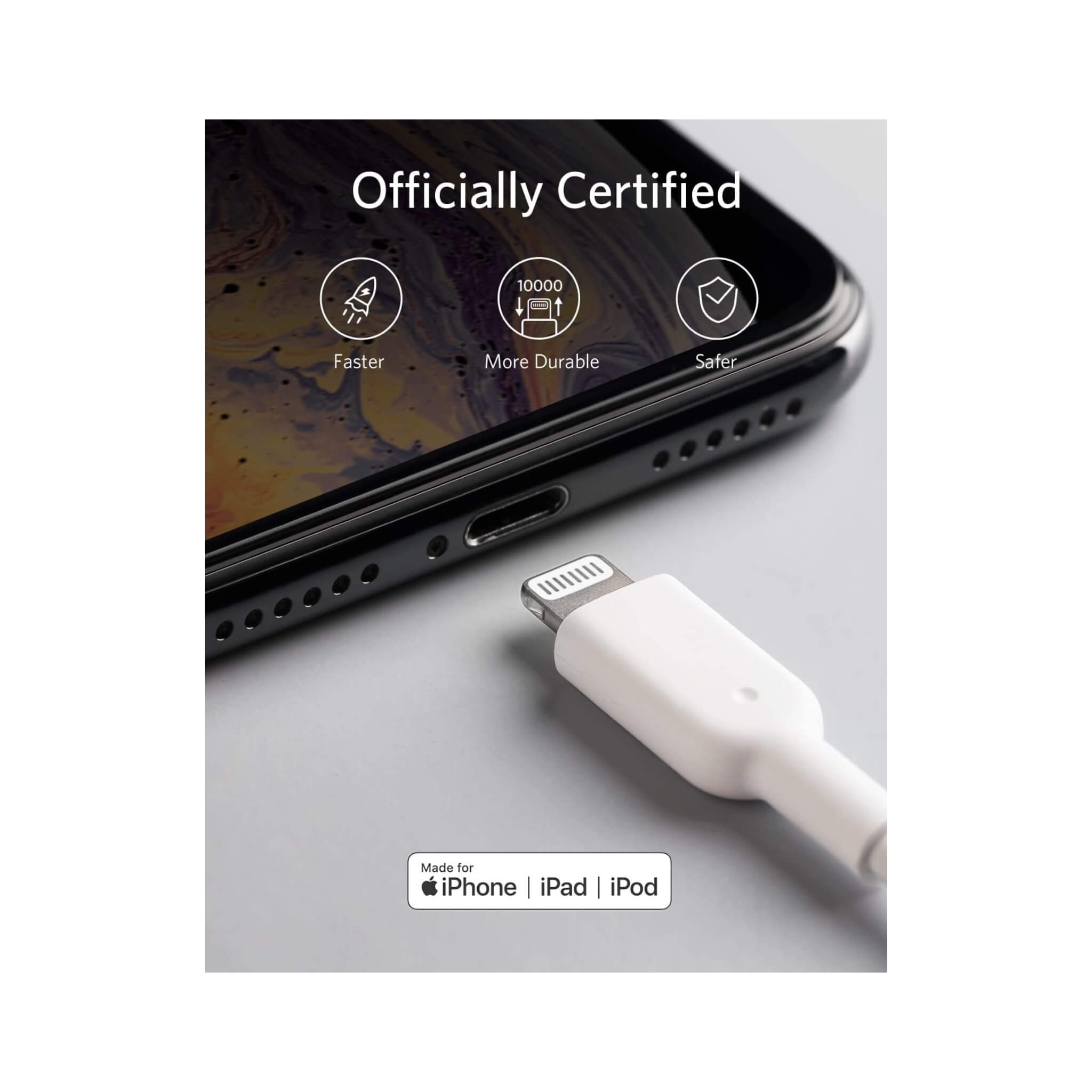 Anker PowerLine II Lightning Cable 3m - White Anker PowerLine II Lightning Cable 3m - White