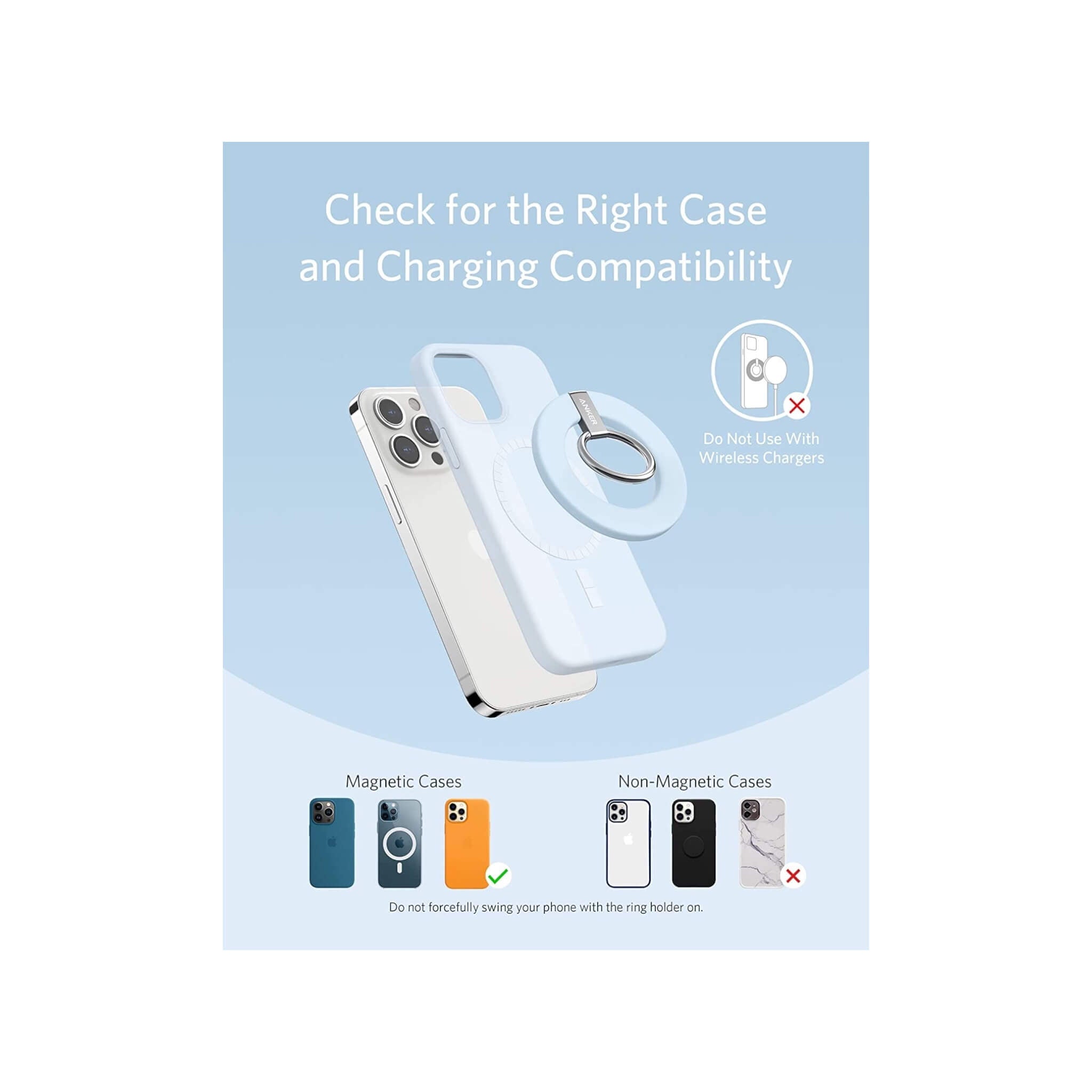 Anker Magnetic Phone Grip - Blue Anker Magnetic Phone Grip - Blue