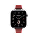 Apple Watch Hermès S10, 42mm silver titanium, Rouge Grenat/Vermillon Attelage Single Tour strap, elegance and luxury in Qatar.
