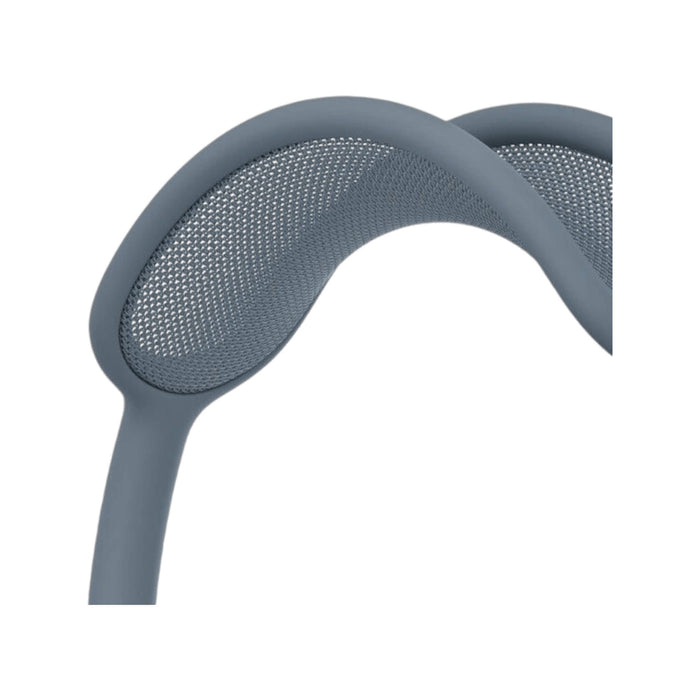 AirPods Max in blue color with noise cancellation, spatial audio, and dynamic head tracking, available at TaMiMi Projects in Qatar.