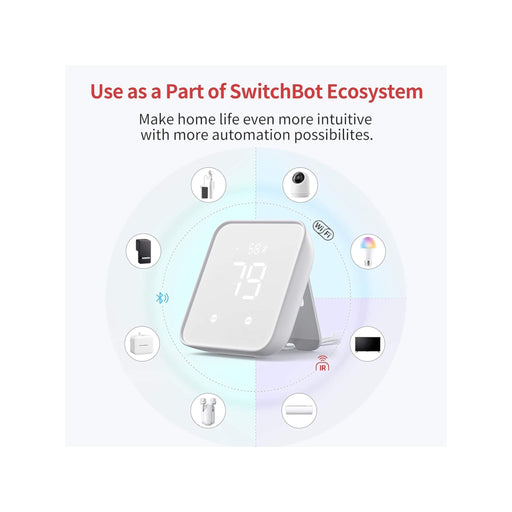 Smart device for precise home climate monitoring, sensors temperature, humidity, voice assistants, at TaMiMi Projects, Qatar.