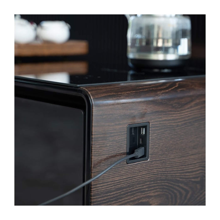 Modern coffee table with built-in cooler, USB charging, and touch controls for convenient use from TaMiMi Projects in Qatar
