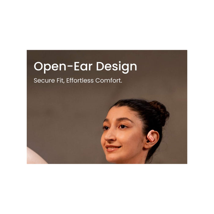 ‫سماعات SHOKZ OpenFit Air بتصميم مفتوح، مقاومة للماء، بطارية 6 ساعات، وصوت ممتاز. متوفرة لدى تميمي بروجكتس في قطر.‬