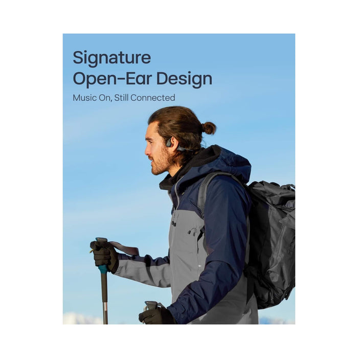 ‫سماعات SHOKZ OpenRun Pro 2 بتقنية العظام، مقاومة للعرق، بطارية 12 ساعة، صوت واضح وباس عميق. متوفرة لدى تميمي بروجكتس قطر.‬
