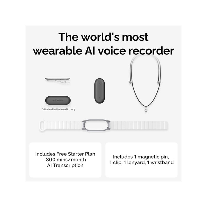 PLAUD NotePin AI Voice Recorder 64GB wearable from TaMiMi Projects Qatar