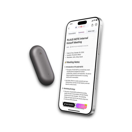 PLAUD NotePin AI Voice Recorder, 64GB, 112 languages, wearable – TaMiMi Projects, Qatar