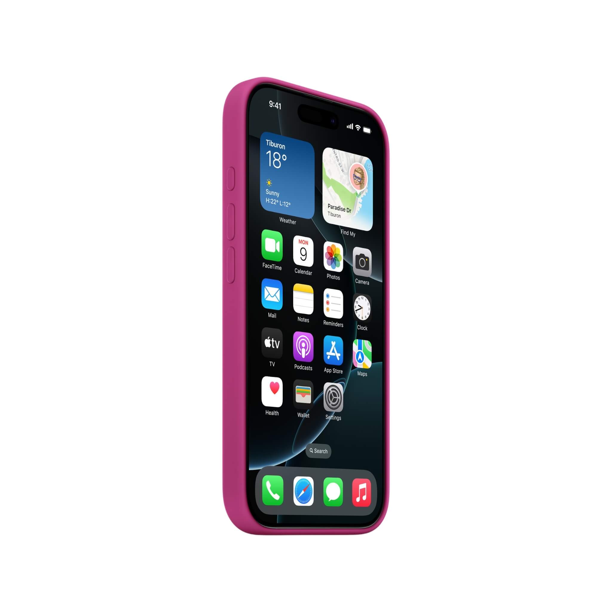 Apple iPhone 16 Pro Silicone Case with MagSafe - Fuchsia Apple iPhone 16 Pro Silicone Case with MagSafe - Fuchsia