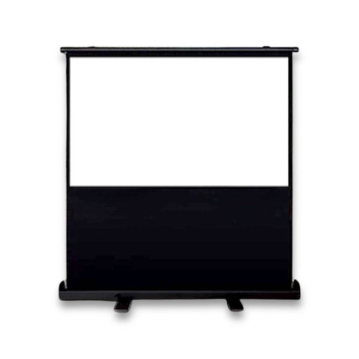 Pull-up projector screen with floor base, aluminum frame, hydraulic expansion, and adjustable height - TaMiMi Projects, Qatar.