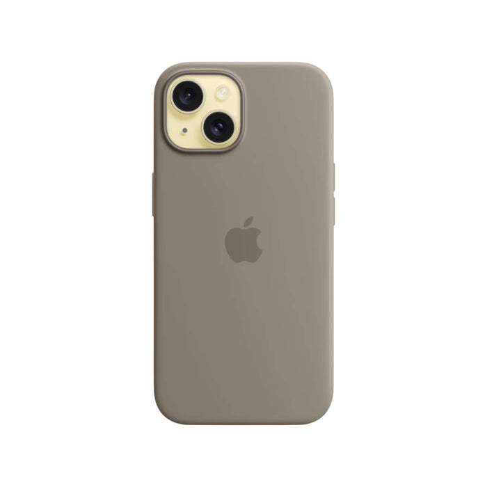 Apple iPhone 15 Silicone Case with MagSafe - Clay, available now from TaMiMi Projects Qatar.