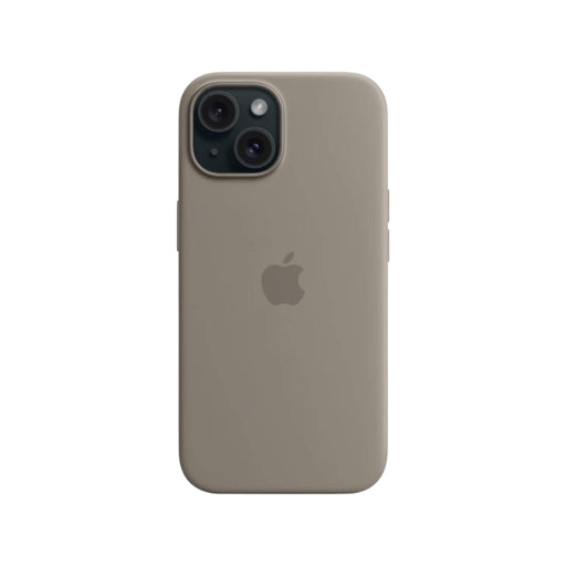 Apple iPhone 15 Silicone Case with MagSafe - Clay, available now from TaMiMi Projects Qatar.