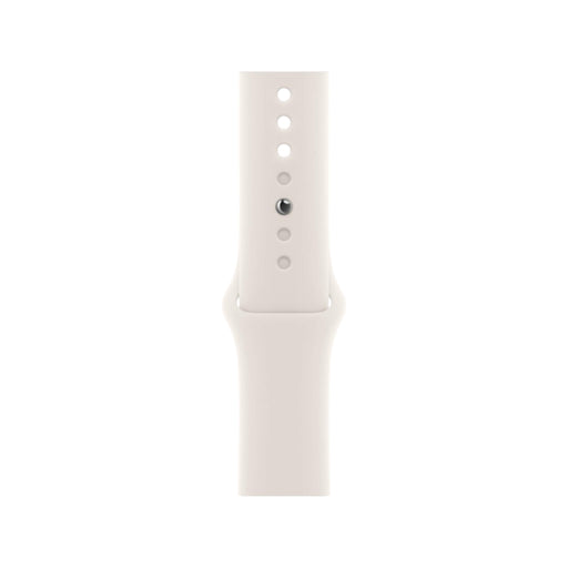 Apple Watch 46mm Sport Band in Starlight, made from high-performance, durability, comfort, at Tamimi Projects in Qatar.