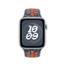 Apple Watch 46mm Nike Sport Band S/M in Blue Flame, fluoroelastomer, secure pin-and-tuck closure. at Tamimi Projects, Qatar.
