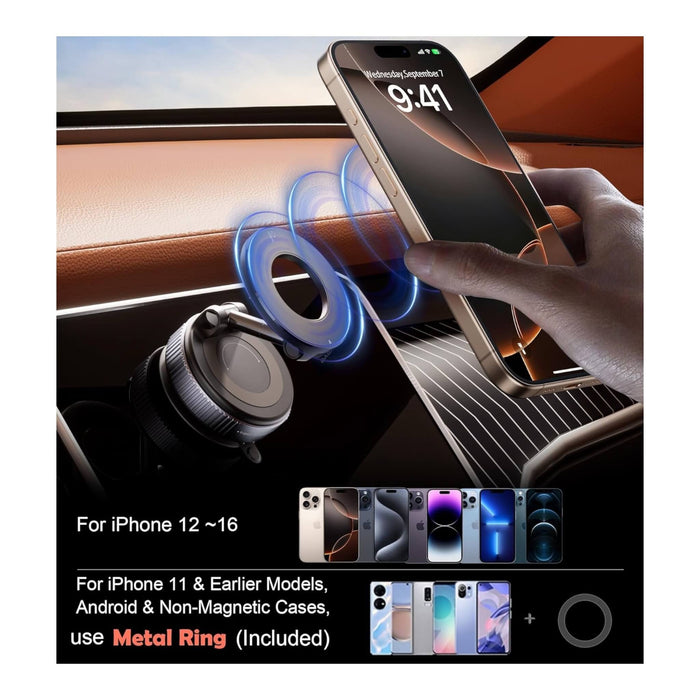 car phone holder with secure suction, quick release, residue-free repositioning. at Tamimi Projects in Qatar.