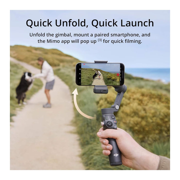 DJI Osmo Mobile 7P Gimbal Stabilizer uses magnetic phone clamp for quick setup and instant filming from Tamimi Projects، Qatar.