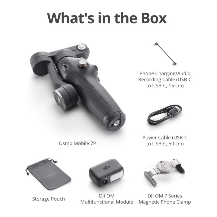 ‫يتميز DJI Osmo Mobile 7P ببطارية تدوم حتى ١٠ ساعات مع حامل ثلاثي مدمج من تميمي بروجكتس في قطر‬