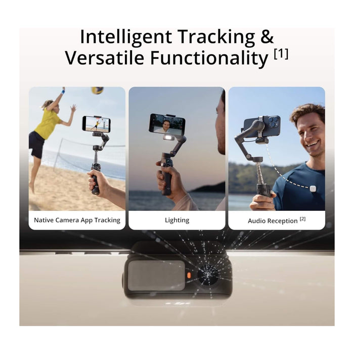 DJI Osmo Mobile 7P Gimbal Stabilizer offers 10-hour battery life with built-in tripod and extension rod from Tamimi Projects، Qatar.