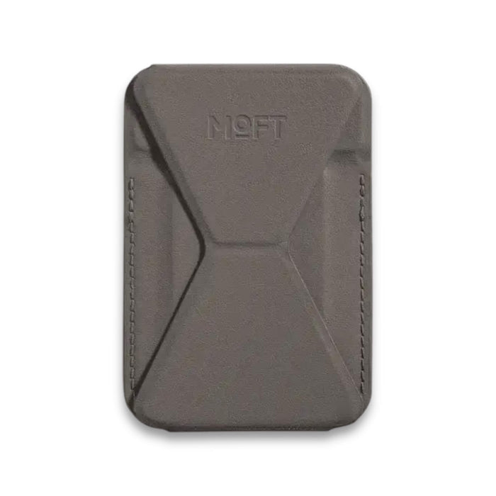 MOFT magnetic wallet stand, taupe, for iPhone 16/15/14/13, with angle adjustment & Magsafe. Available at TaMiMi Projects, Qatar