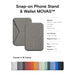 MOFT magnetic wallet stand, taupe, for iPhone 16/15/14/13, with angle adjustment & Magsafe. Available at TaMiMi Projects, Qatar