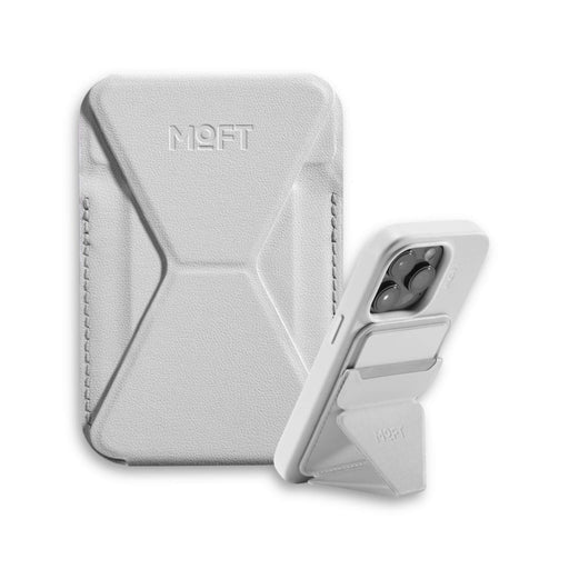 MOFT magnetic wallet stand, Misty Cove, angle adjustment & Magsafe. Available at TaMiMi Projects in Qatar.
