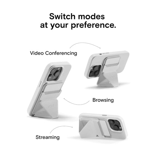 MOFT magnetic wallet stand, Misty Cove, angle adjustment & Magsafe. Available at TaMiMi Projects in Qatar.